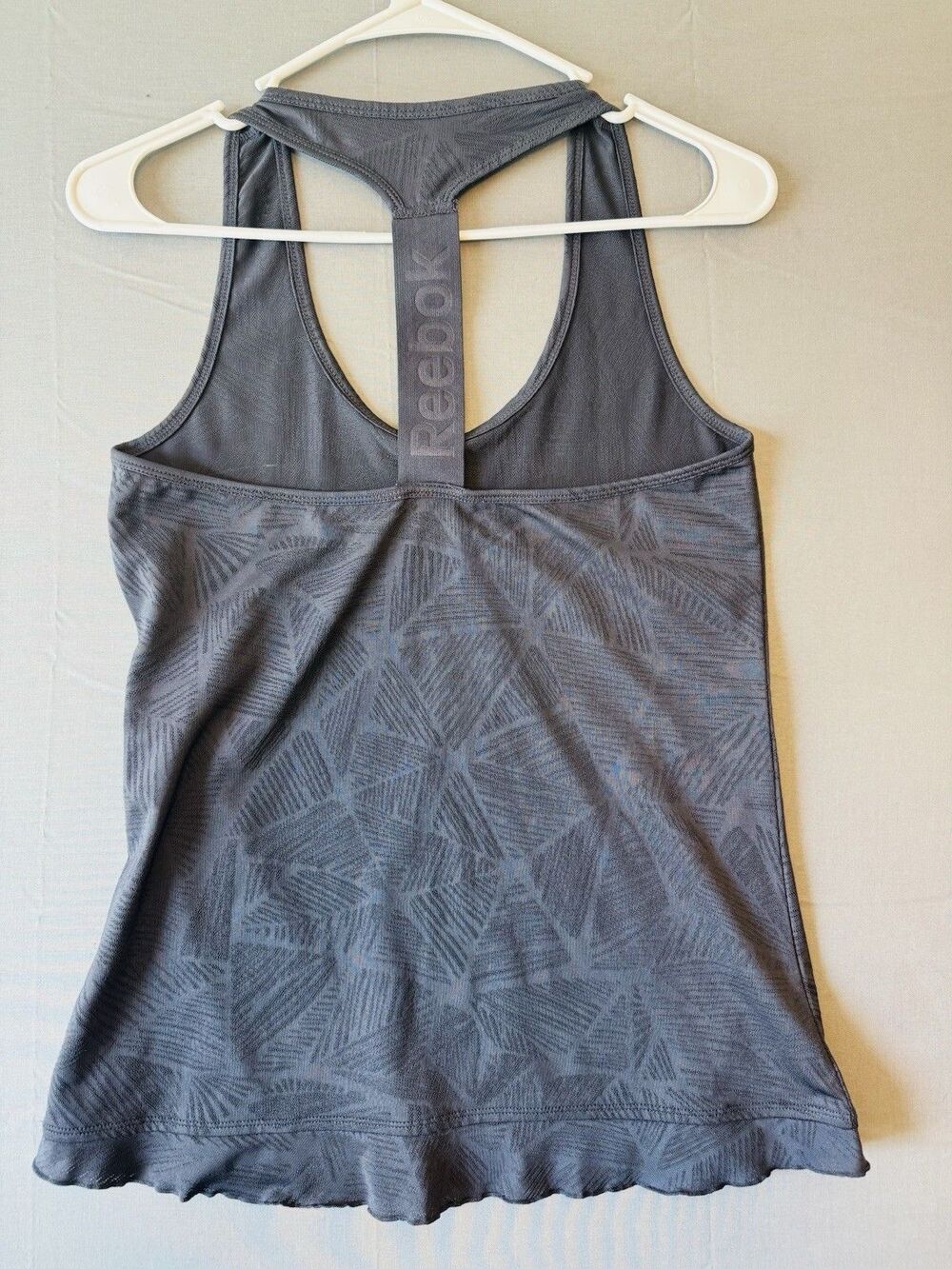Women's Reebok Textured Gray Racerback Tank Size S - Picture 7 of 7